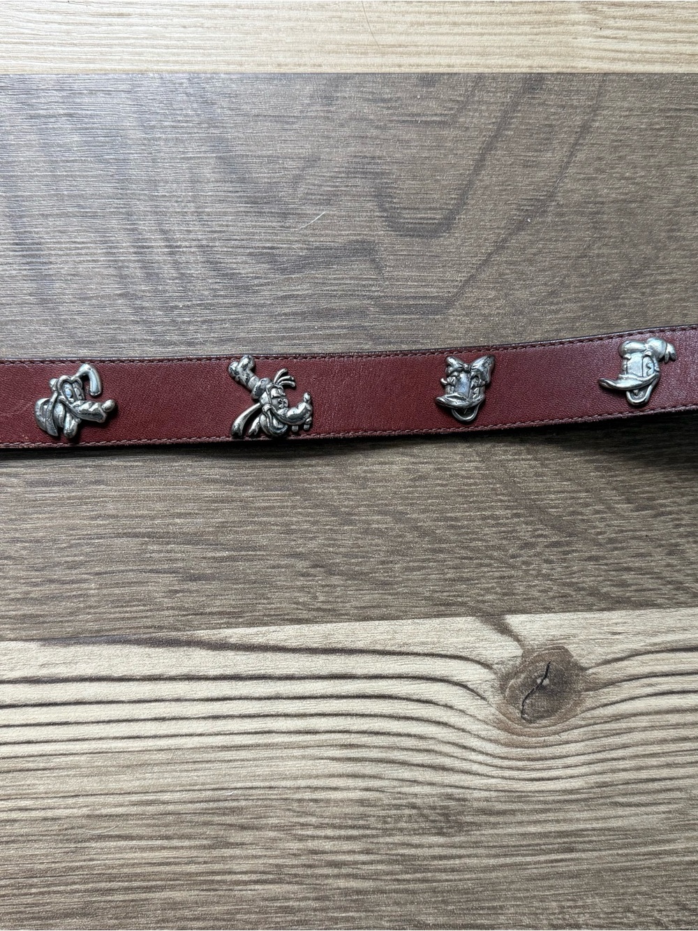 Vintage Brighton Disney Character Leather Belt Sz 22 90s Mickey Minnie